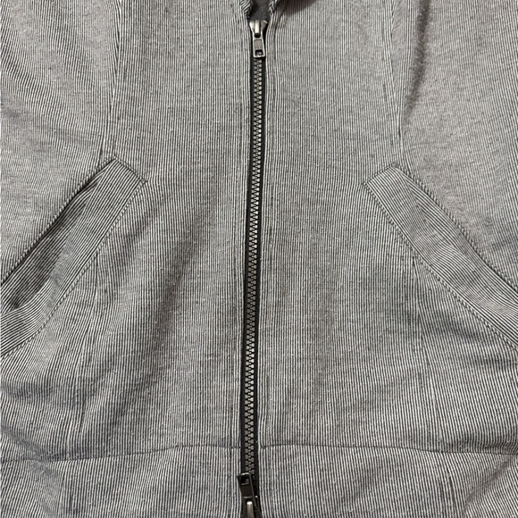 Cabi Drop-off pinstripe zip-up - gray color - Picture 8 of 13